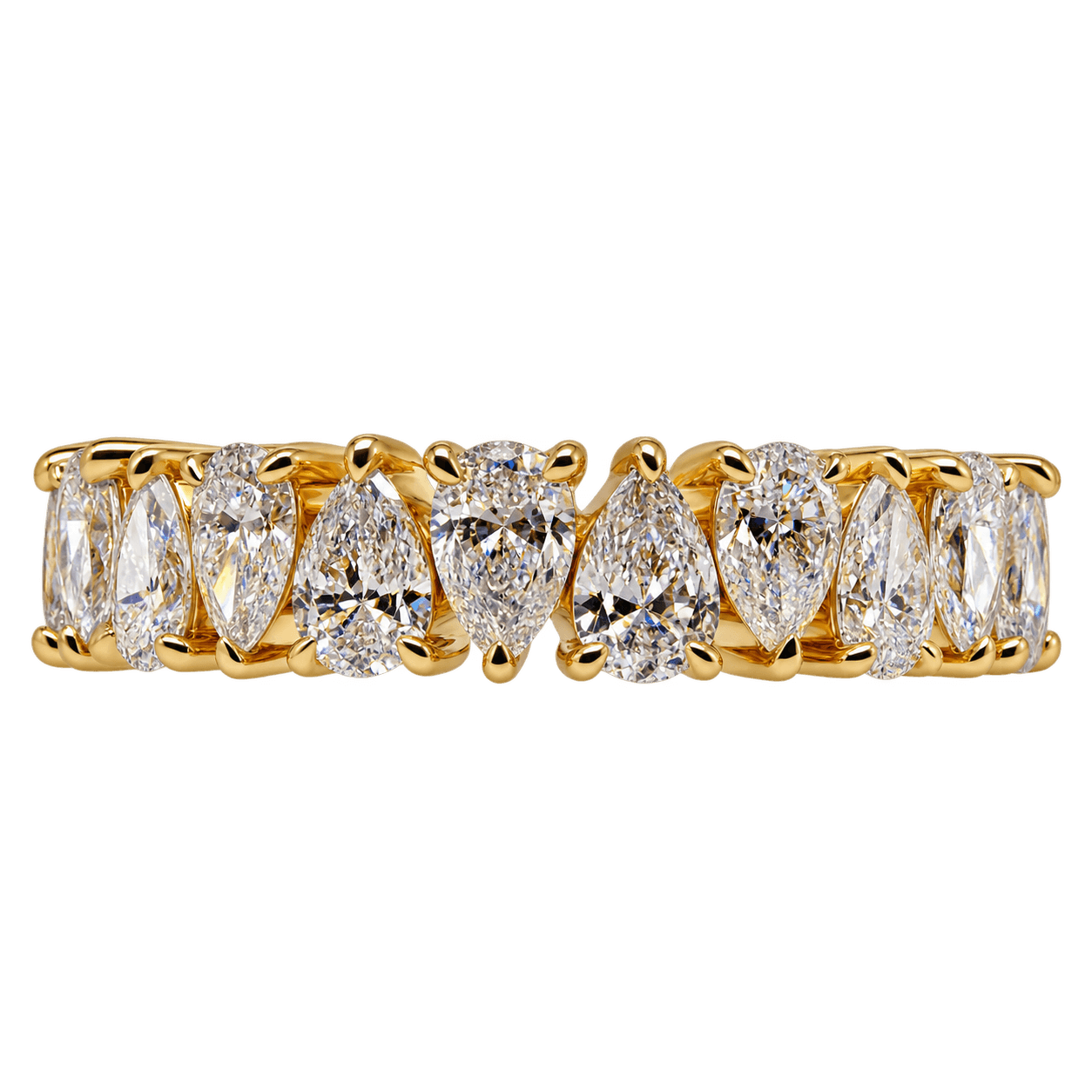 18ct Yellow Gold 1.14ct TW LG Pear Cut Diamond Ring