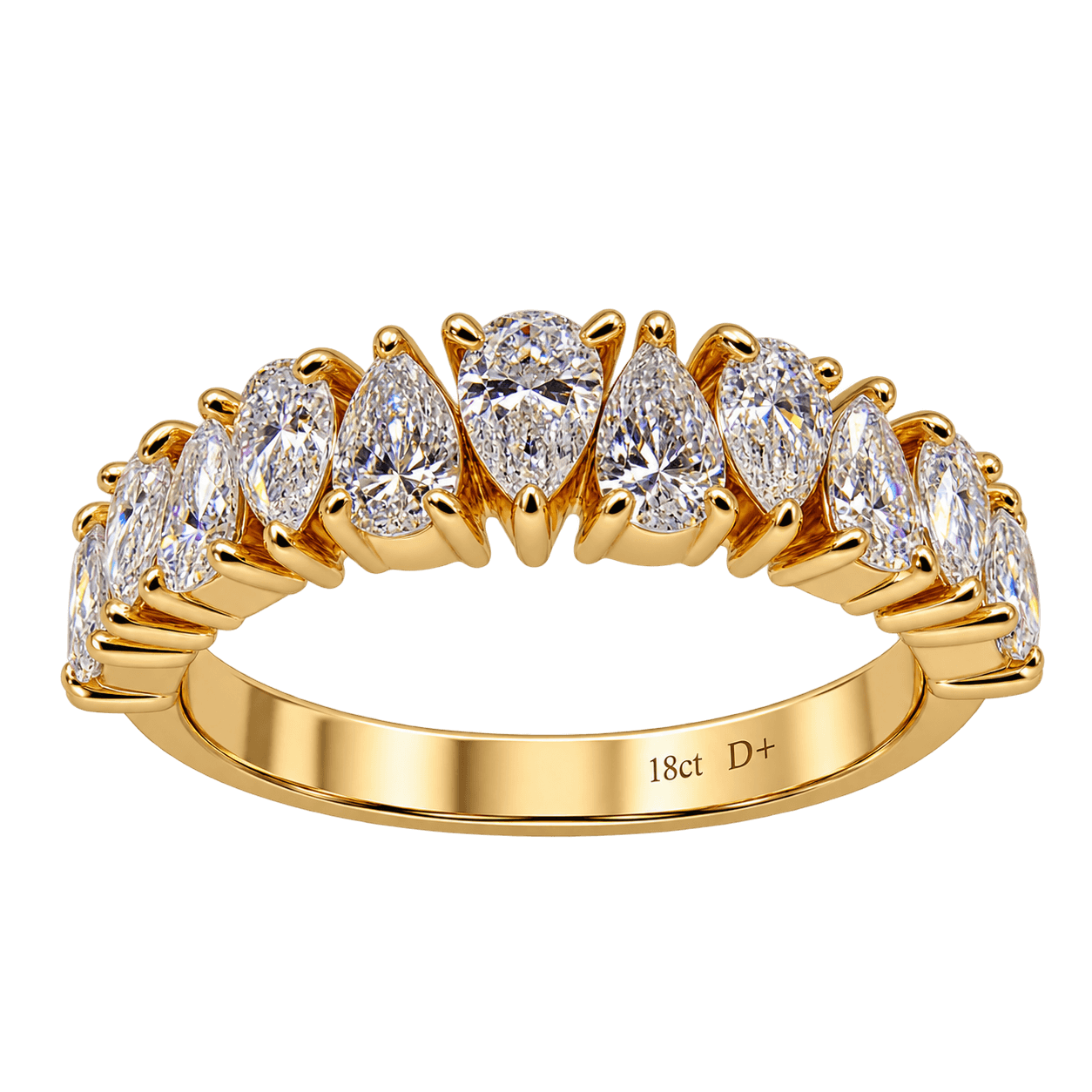 18ct Yellow Gold 1.14ct TW LG Pear Cut Diamond Ring