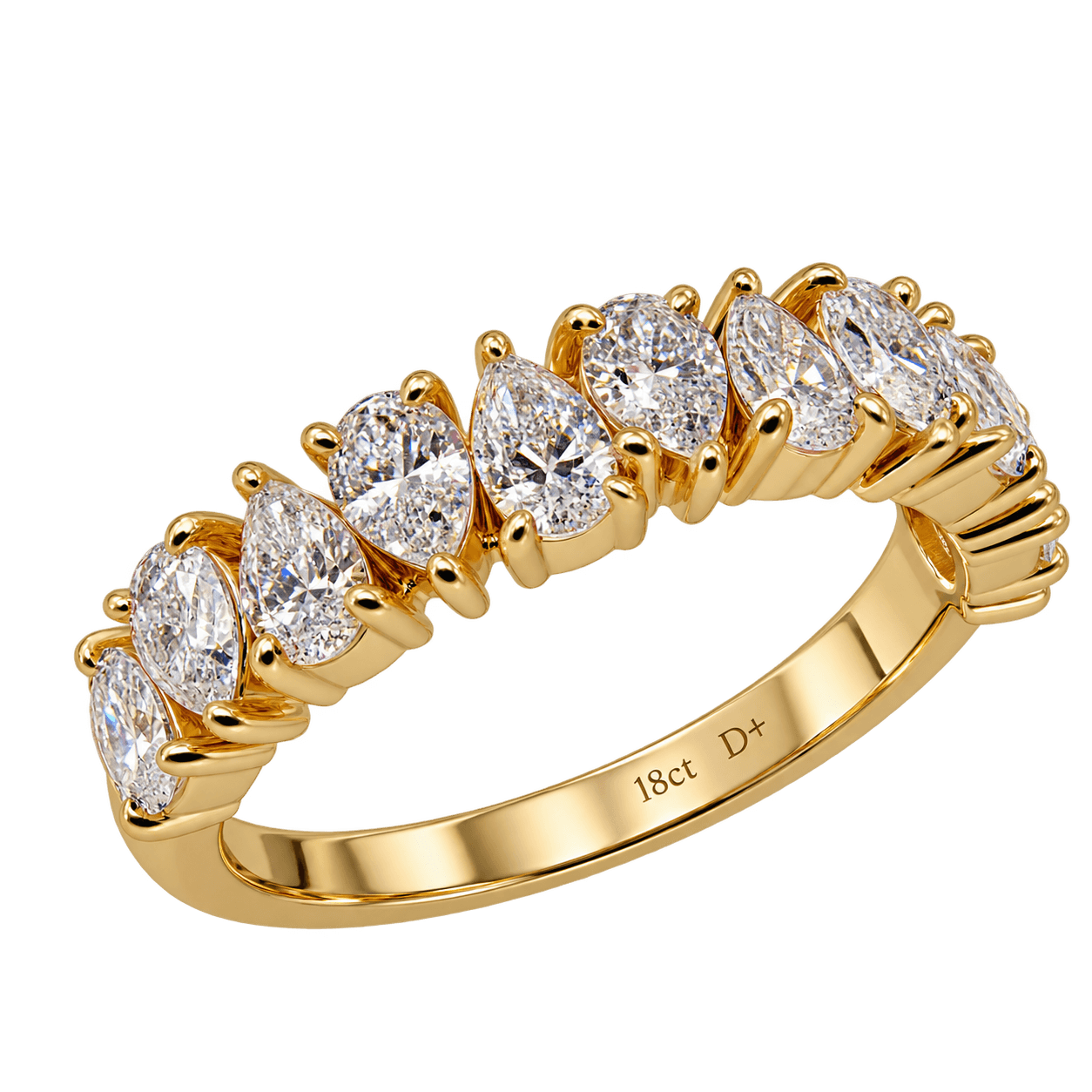 18ct Yellow Gold 1.14ct TW LG Pear Cut Diamond Ring
