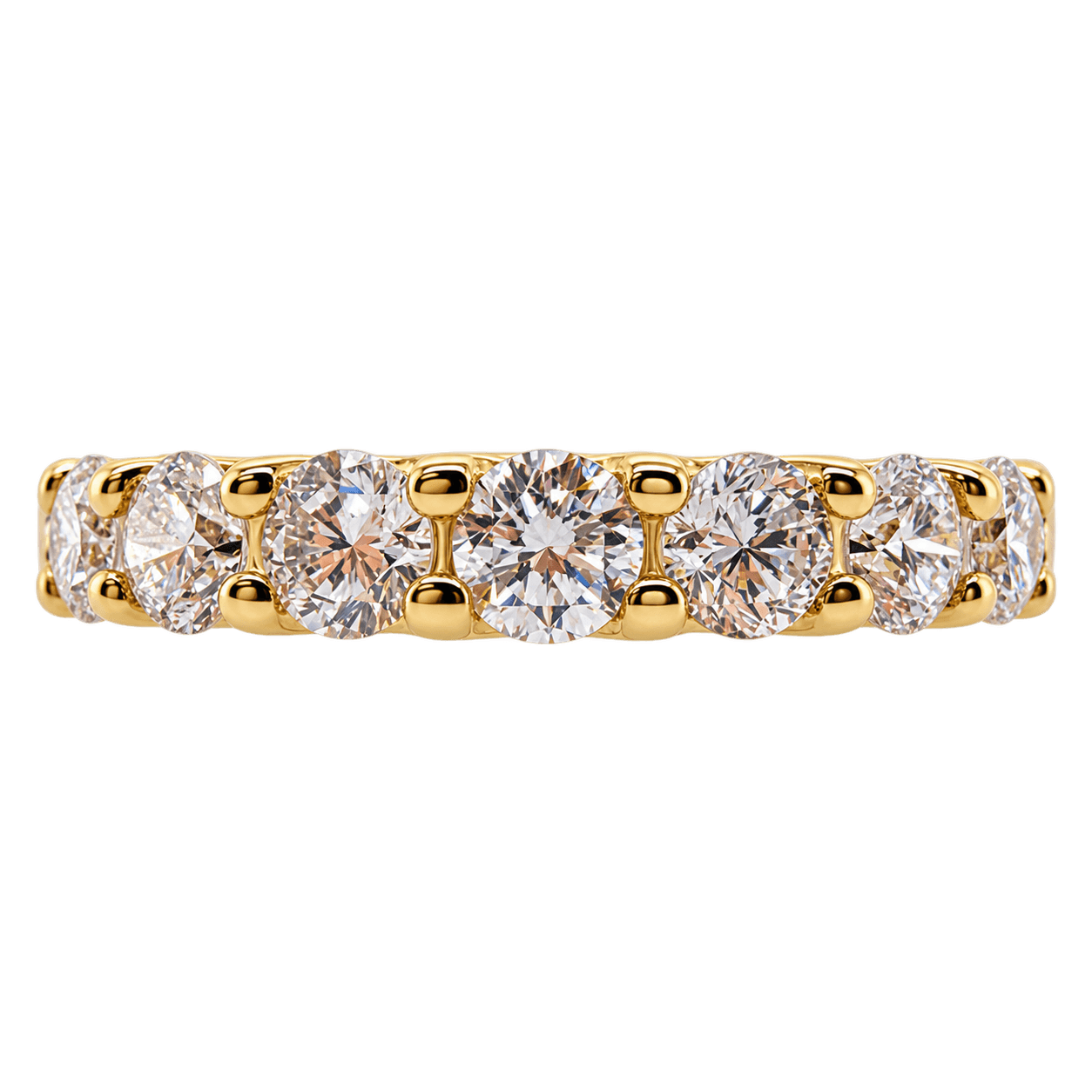 18ct Yellow Gold 11=1.33ct TW LAB Grown Diamond Claw Set Ring