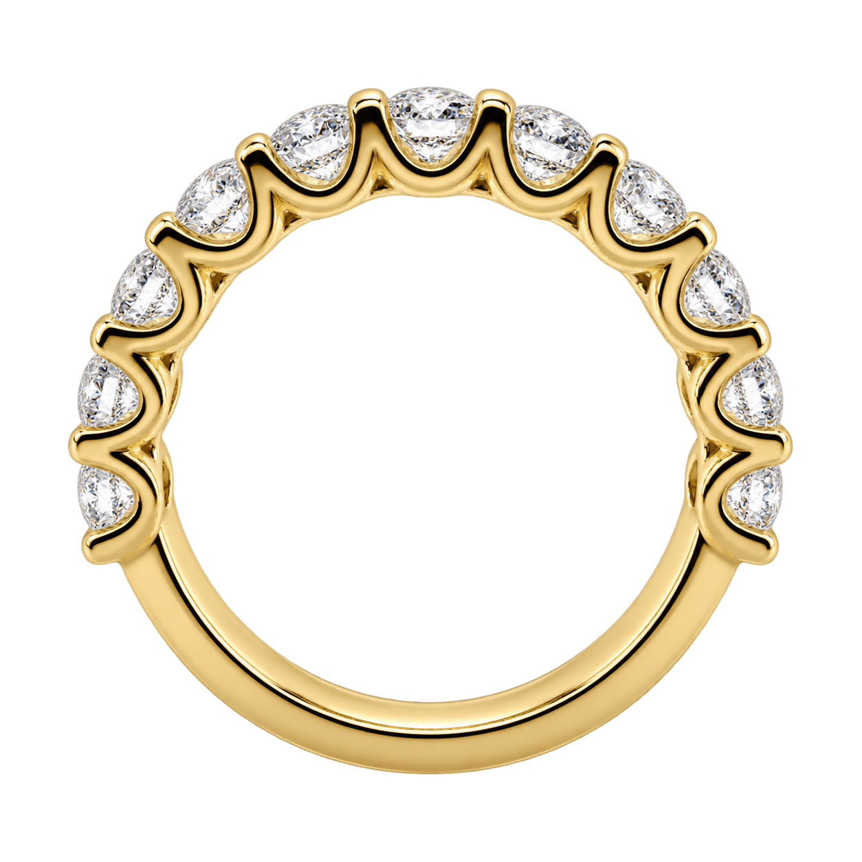 18ct Yellow Gold 11=1.33ct TW LAB Grown Diamond Claw Set Ring