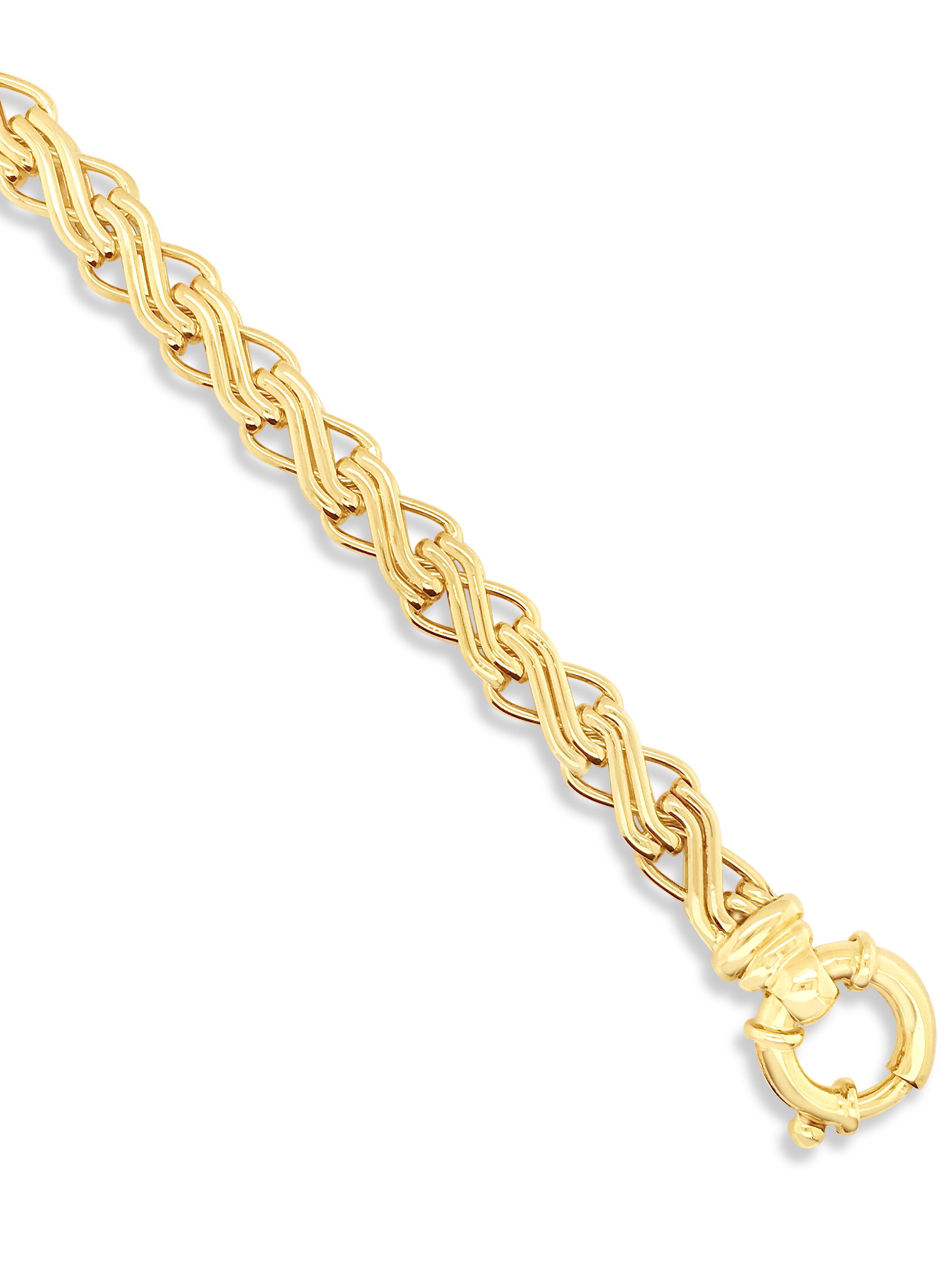 9ct Yellow Gold Fancy Chain Link Bracelet