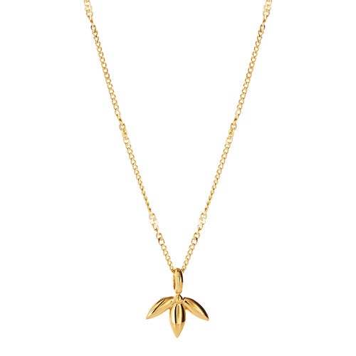 Yellow Gold Tea-Leaf Necklace – Diamonds Plus Jewellers