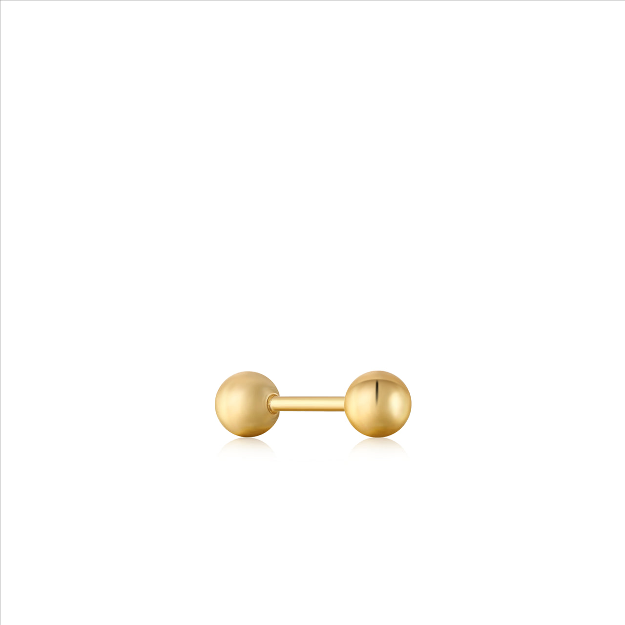 Yellow Gold Ear Edit Sphere Labret Stud